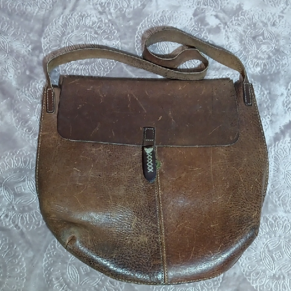 Bob Timberlake Brown Leather Messenger Bag